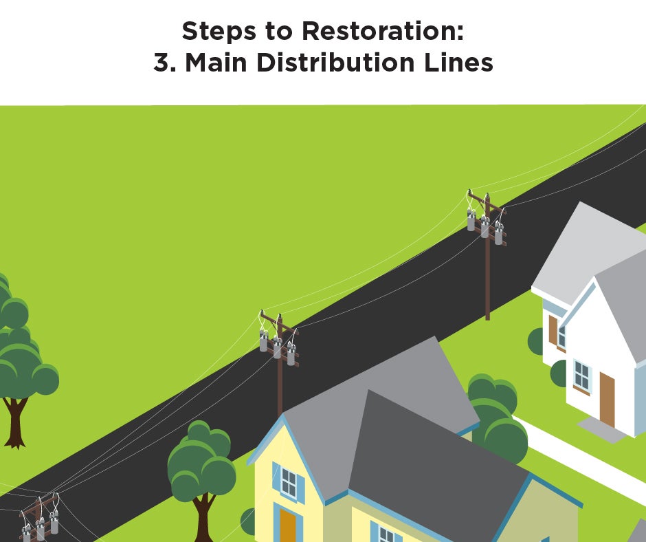Restoration Step 3: Main Distribution Lines